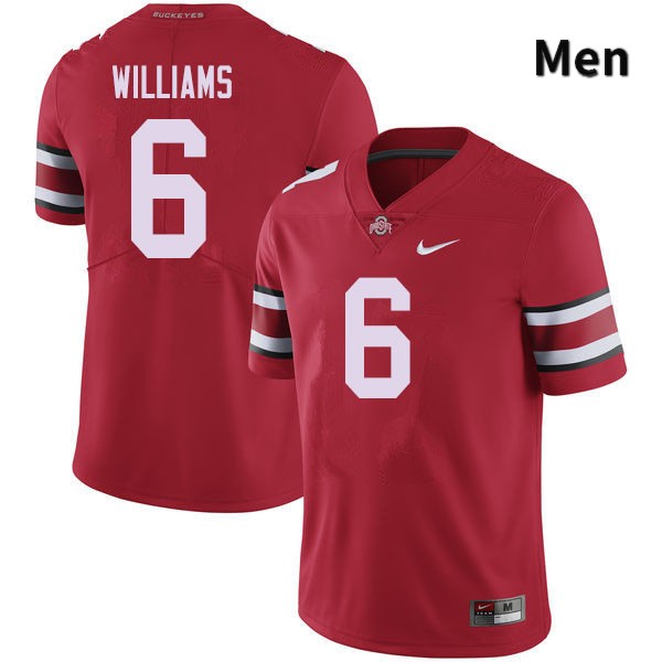 Ohio State Buckeyes Jameson Williams Men's #6 Red Authentic Stitched College Football Jersey